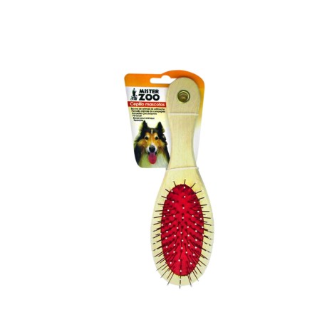 Escova Pet Dupla Face Plástico Multicor 19cm - Image product