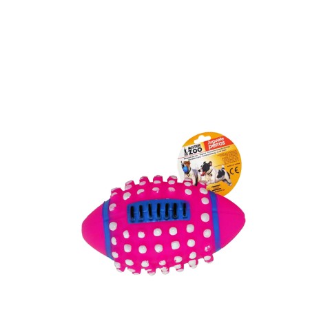 Brinquedo Para Cão Bola Rugby Plástico Multicor 13cm - Image product