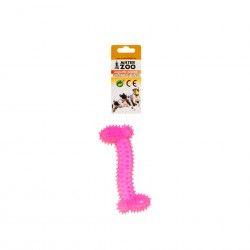 Brinquedo Para Co Osso Plstico Rosa 17cm