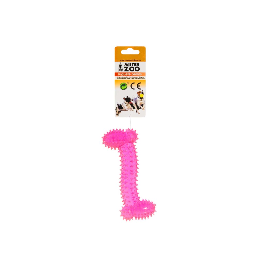 Brinquedo Para C�o Osso Pl�stico Rosa 17cm