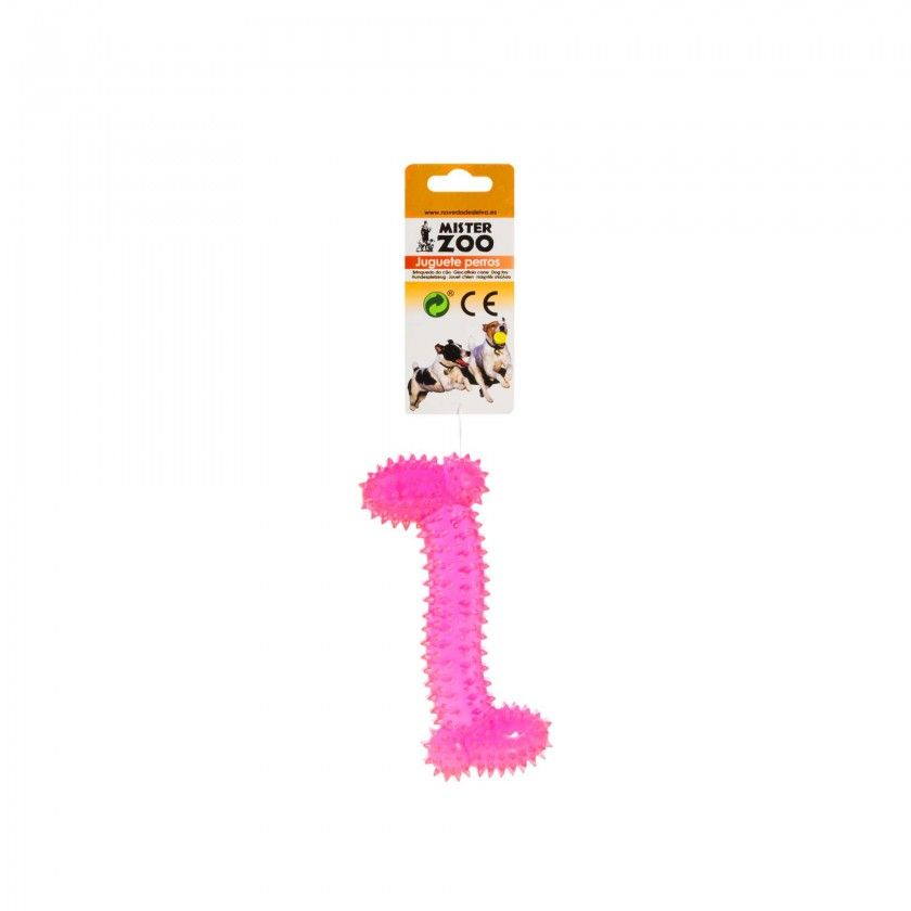 Brinquedo Para Cão Osso Plástico Rosa 17cm Brinquedo Para Cão Osso Plástico Rosa 17cm