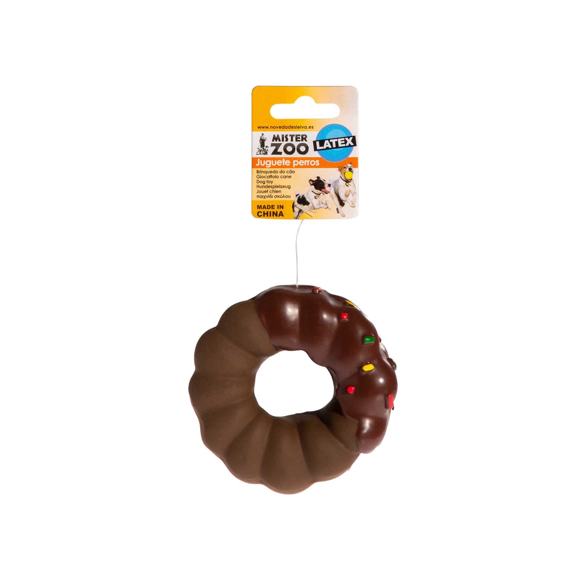 Brinquedo Para Cão Bolo Plástico Castanho 8cm