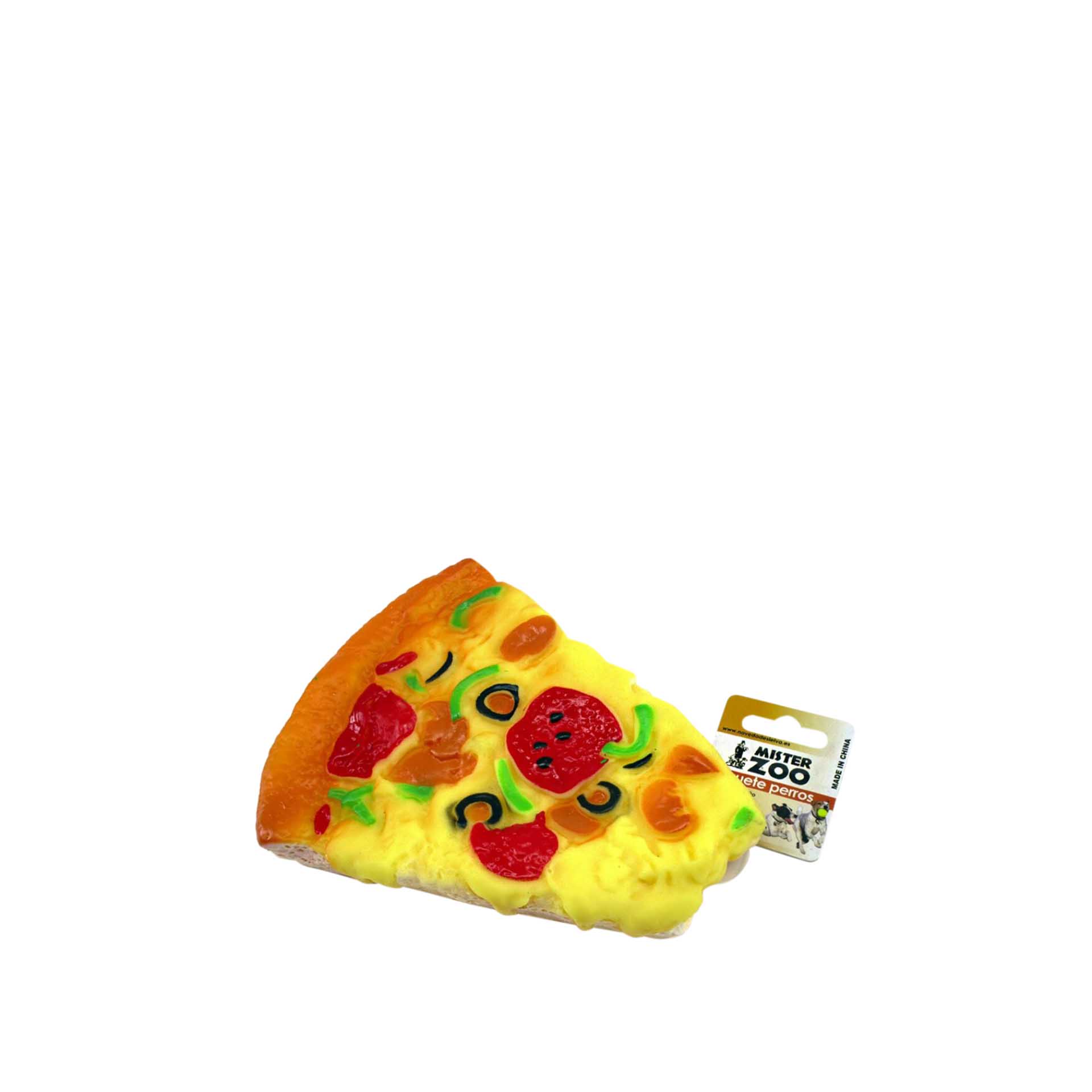 Brinquedo Para Cão Pizza Plástico Multicor 12X3X14cm