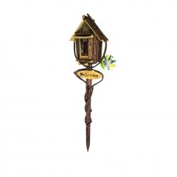 Ninho Para Pssaros Madeira Castanho 20X10X98cm