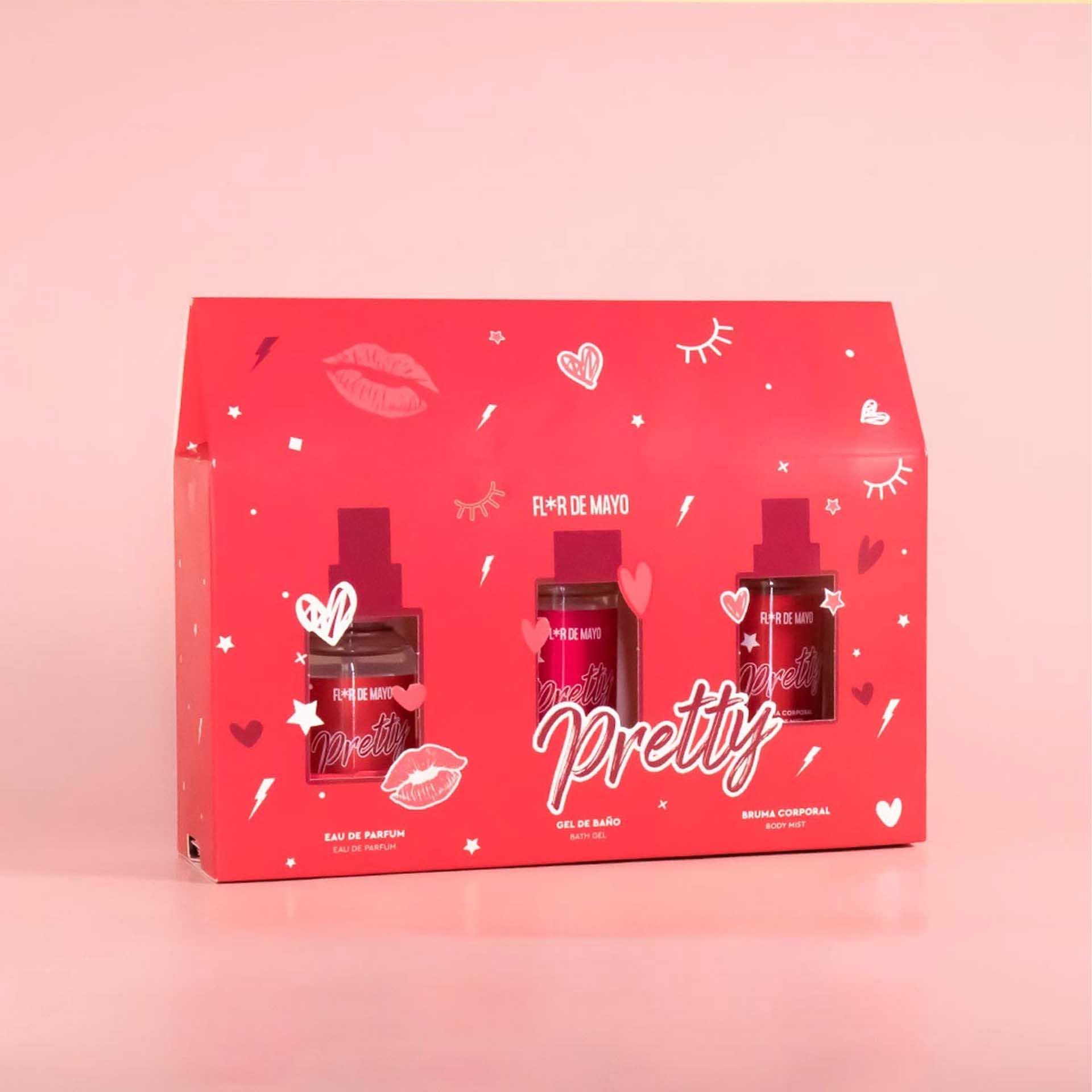 Conjunto Pretty Gel Banho + Bruma Corporal + Fragância 100ml