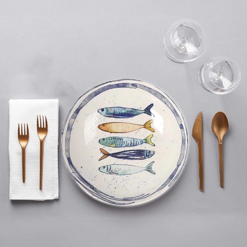 Taa Cermica Peixe Redondo 16cm