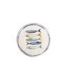 Prato Cerâmica Peixe Sobremesa 20X2cm Prato Cerâmica Peixe Sobremesa 20X2cm