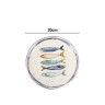 Prato Cerâmica Peixe Sobremesa 20X2cm Prato Cerâmica Peixe Sobremesa 20X2cm