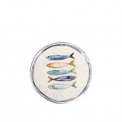 Prato Cermica Peixe Sobremesa 20X2cm