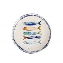 Prato Cermica Peixe Raso Ondulado 26X2.5cm