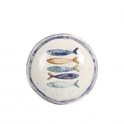 Prato Cermica Peixe Fundo 21X5.3cm