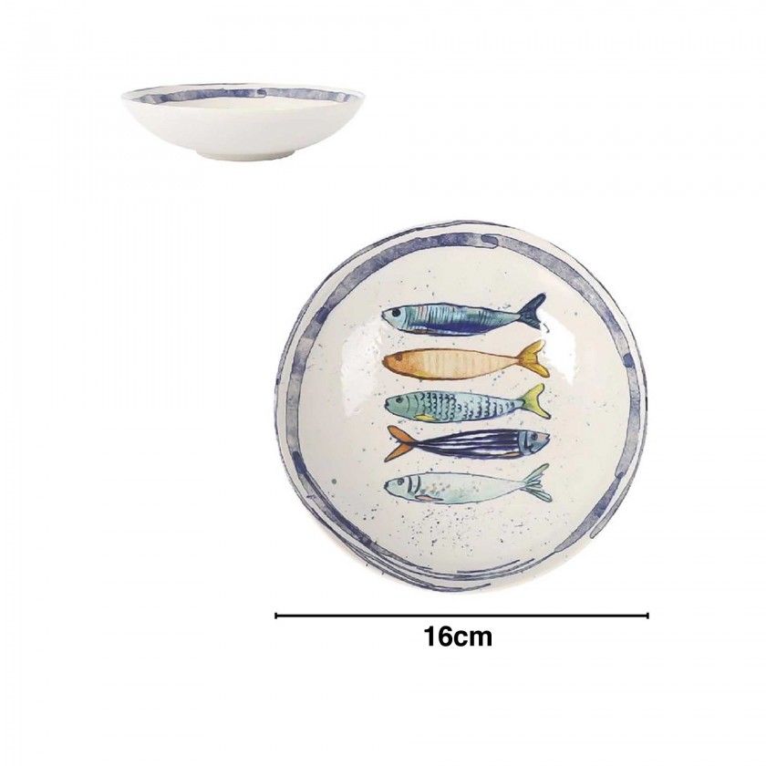 Taa Cermica Peixe Redondo 16cm