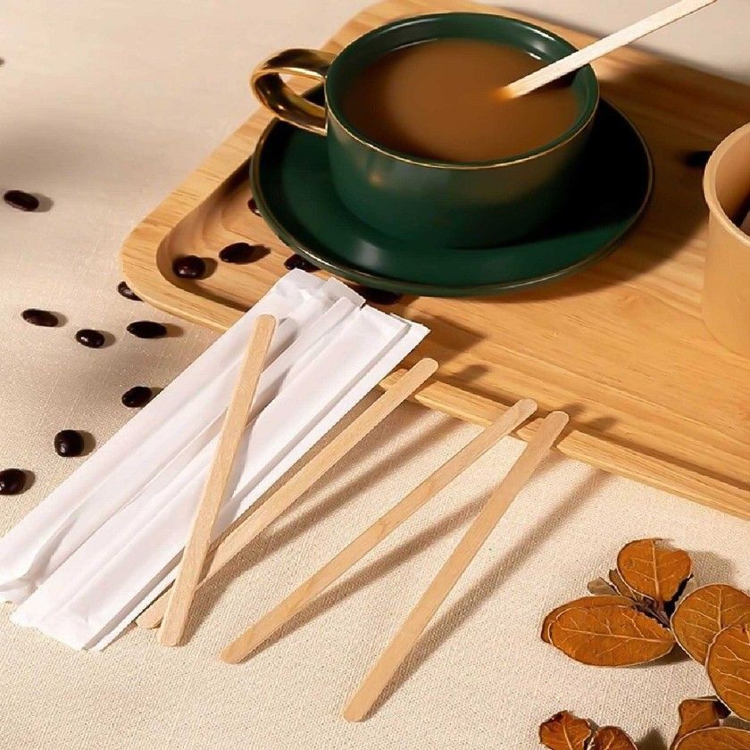 Palheta Café Madeira Biodegradável Embalado 0.5X11cm Pack 50 Palheta Café Madeira Biodegradável Embalado 0.5X11cm Pack 50