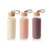 Garrafa �gua Vidro / Silicone 400ml 6X20cm
