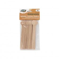 Mexedor Cocktail Madeira Biodegradvel 15.2cm Pack 24