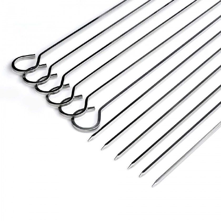 Espeto Churrasco Inox 27cm Pack 6 Espeto Churrasco Inox 27cm Pack 6