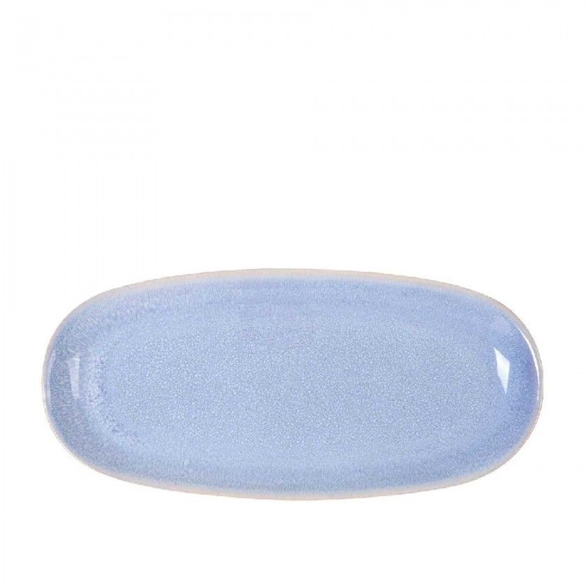 Travessa Macarella Oval Azul 33X14.8X2.7cm