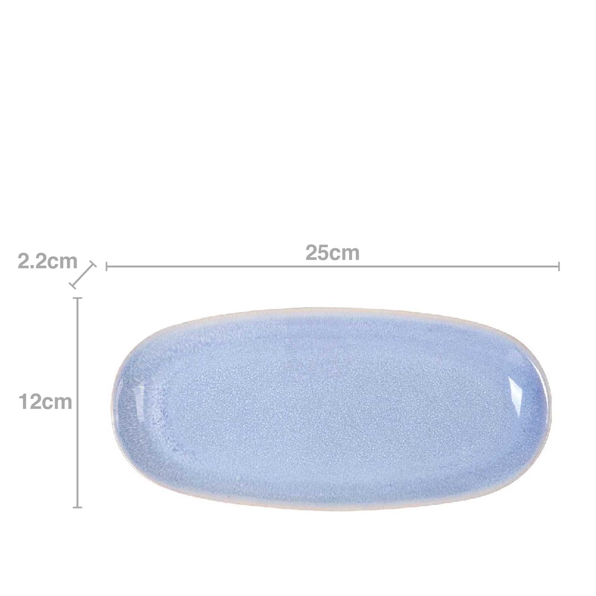 Travessa Macarella Oval Azul 25X12X2.2cm