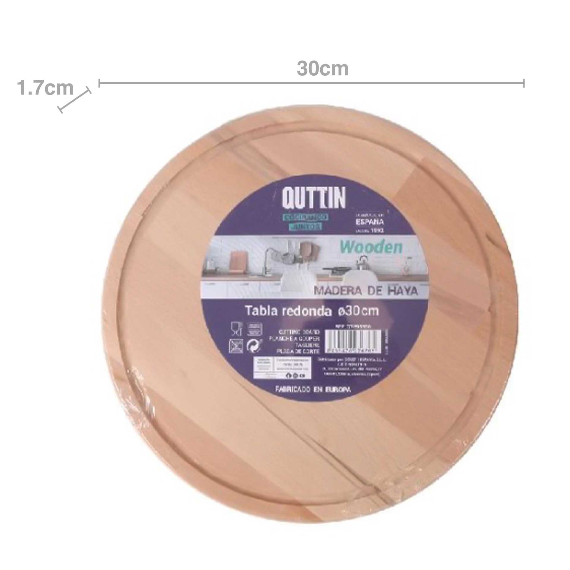 Tábua Cortar Wooden Redonda 30X1.7cm