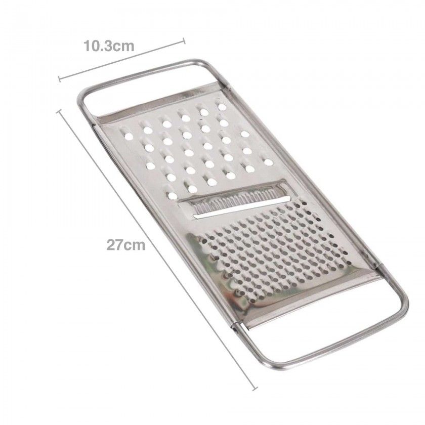 Ralador Inox 3 em 1 Retangular 10.3X27cm Ralador Inox 3 em 1 Retangular 10.3X27cm