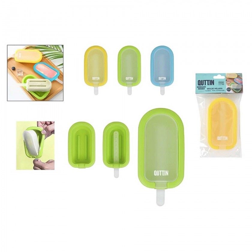 Molde Silicone 1 Gelado 11.5X6.5X3cm Molde Silicone 1 Gelado 11.5X6.5X3cm