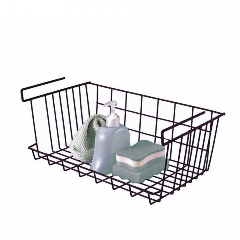 Cesto para Estante Cozinha 43X24.4X18.5cm Preto