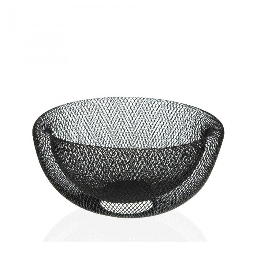 Cesta Metal Fruta Preto 30X30X15cm