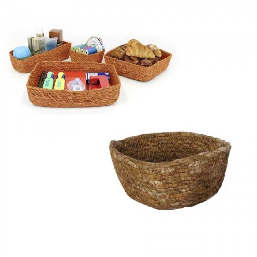 Cesto Vime Organizador Multiusos 9X9X5cm Cesto Vime Organizador Multiusos 9X9X5cm