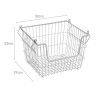 Cesto Organizador Empilhável com Asas Cinzento 32X27X23cm Cesto Organizador Empilhável com Asas Cinzento 32X27X23cm