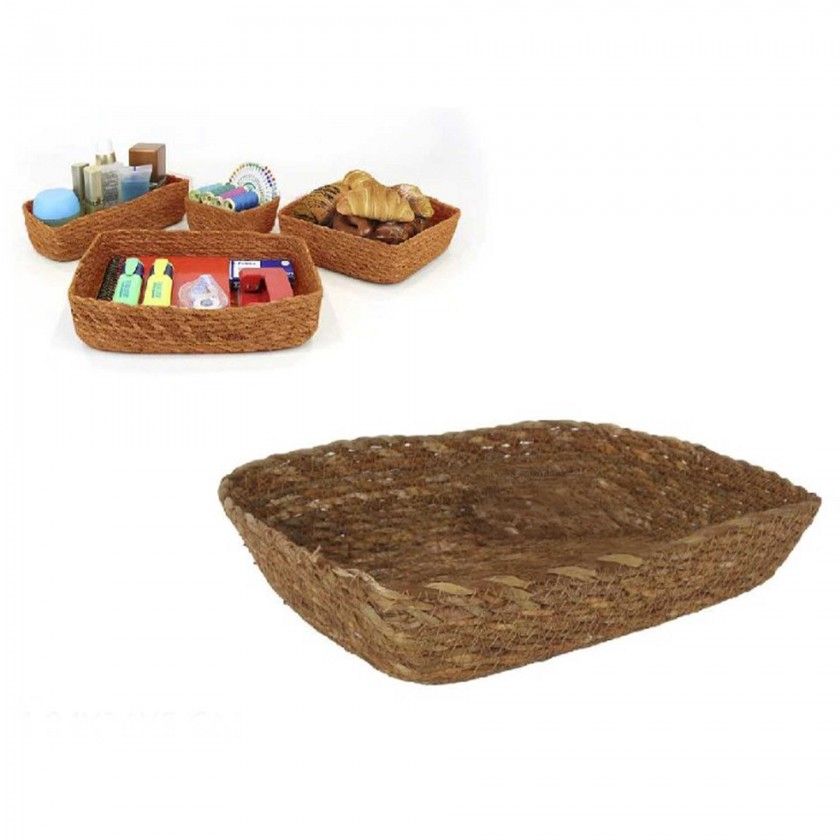Cesto Vime Organizador Multiusos 24X16X5cm Cesto Vime Organizador Multiusos 24X16X5cm