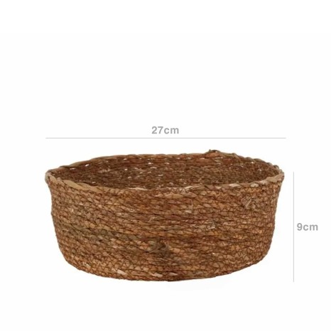 Cesto Vime Redondo Castanho Escuro 27X9cm - Image product