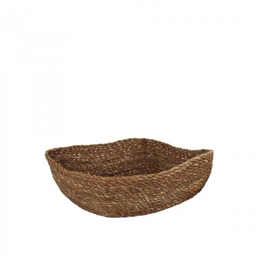 Cesto Vime Retangular Castanho Escuro 27X27X9cm