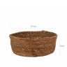 Cesto Vime Redondo Castanho Escuro 27X9cm Cesto Vime Redondo Castanho Escuro 27X9cm