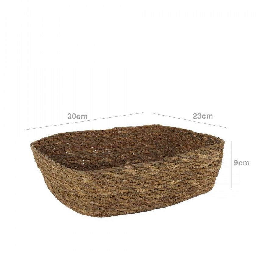Cesto Vime Retangular Castanho Escuro 30X23X9cm Cesto Vime Retangular Castanho Escuro 30X23X9cm