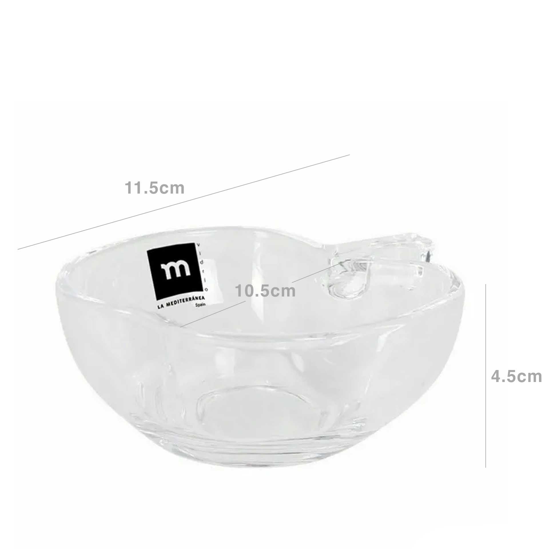 Taça Vidro Snack Quadrado 14X5.5cm