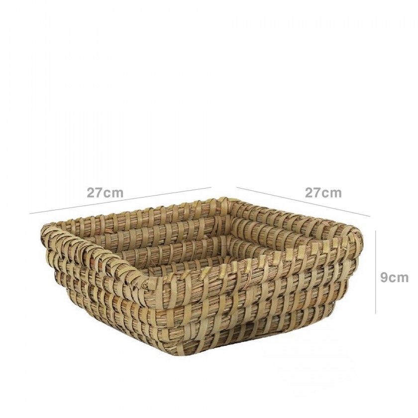 Cesto Vime Quadrado 27X27X9cm Cesto Vime Quadrado 27X27X9cm