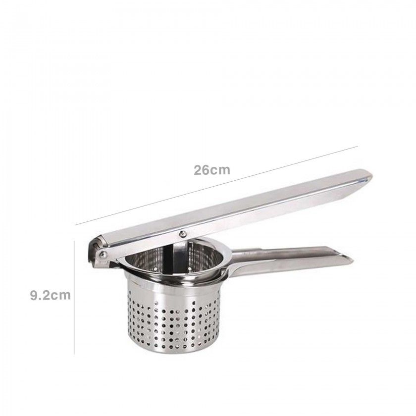 Esmagador Batata Inox Redondo 9.2X26cm Esmagador Batata Inox Redondo 9.2X26cm