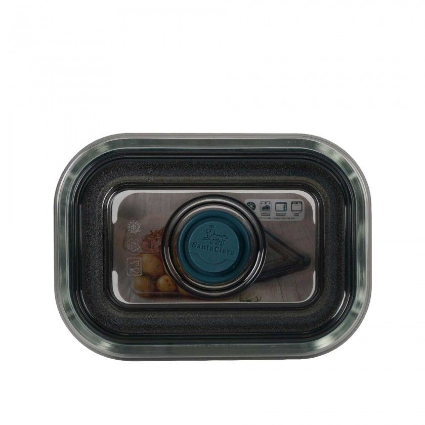 Caixa Hermética Vidro Tampa Válvula Retangular 500ml Caixa Hermética Vidro Tampa Válvula Retangular 500ml