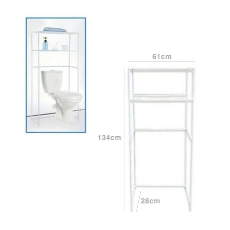Estante Metal Wc Branca 61X28X134cm - Image product