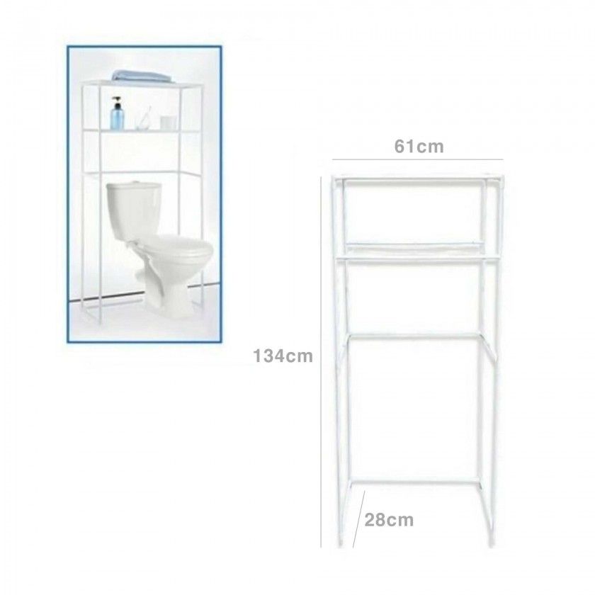 Estante Metal Wc Branca 61X28X134cm