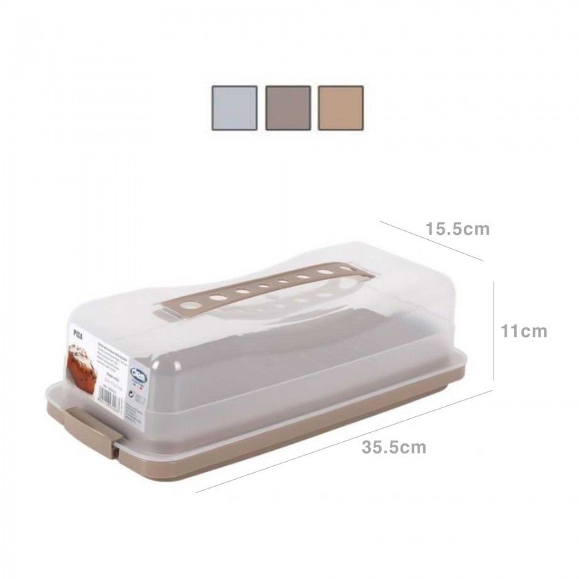 Boleira Plástica Tampa com Asa 35.5X15.5X11cm Boleira Plástica Tampa com Asa 35.5X15.5X11cm