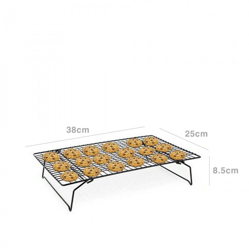 Grelha para Refrigeração Bolos Empilhável 38X25X8.5cm Grelha para Refrigeração Bolos Empilhável 38X25X8.5cm