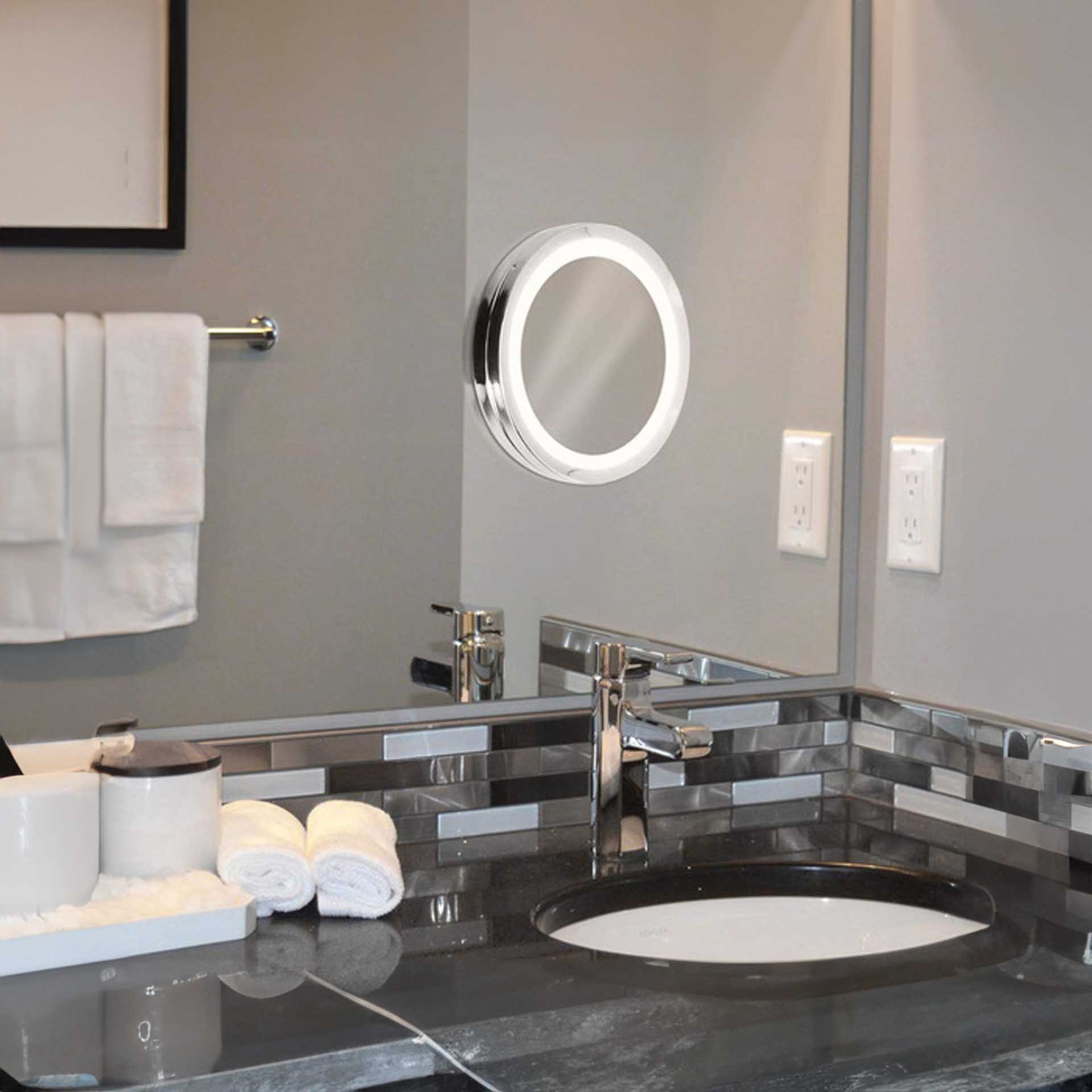 Espelho Aumento com luz 15cm