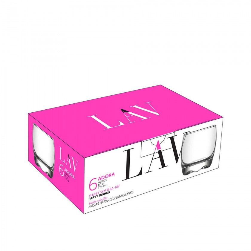Copo Shot Adora sem P 8cl 4.9X6.1cm Pack 6