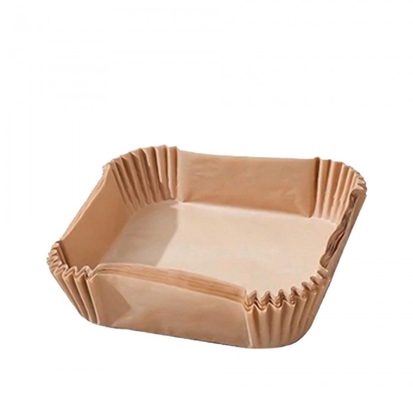 Forma Papel Airfryer Quadrado 5-7L 20-24X4.5cm Pack 20
