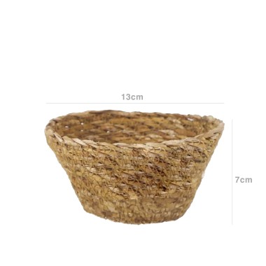 Cesto Vime Seagrass Redondo 13X7cm