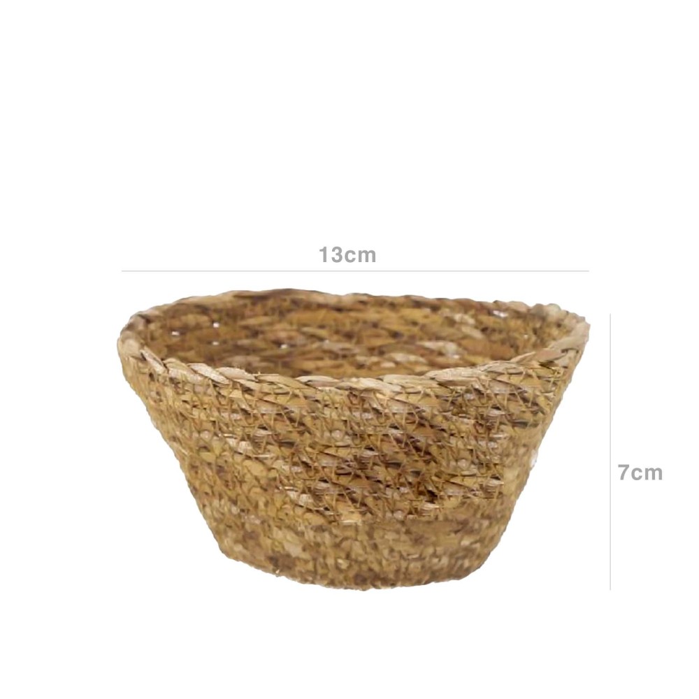 Cesto Vime Seagrass Redondo 13X7cm