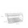 Escorredor Pratos Metal 46.5X35.5X26cm Escorredor Pratos Metal 46.5X35.5X26cm