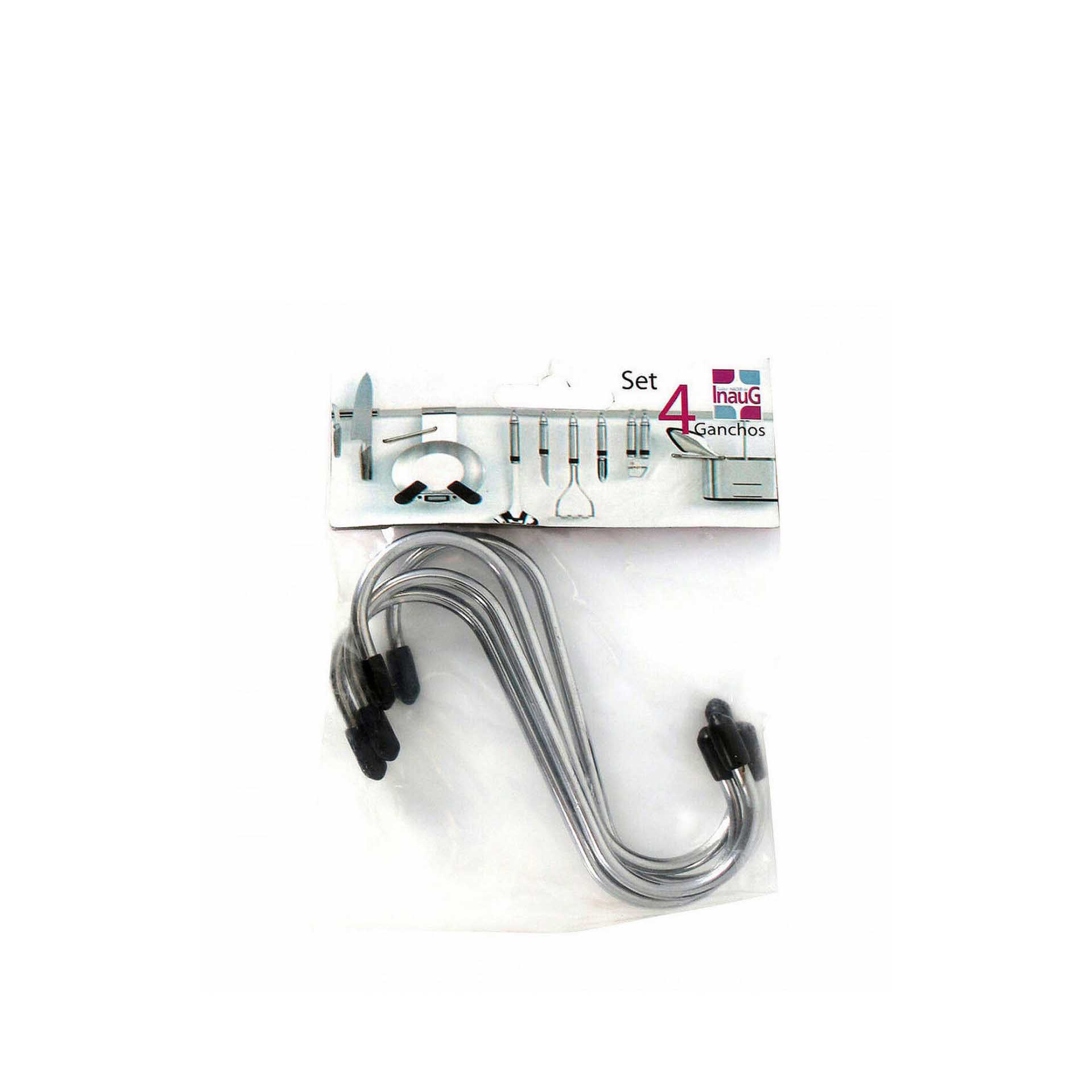 Gancho Cozinha Inox 10X7cm Pack 4