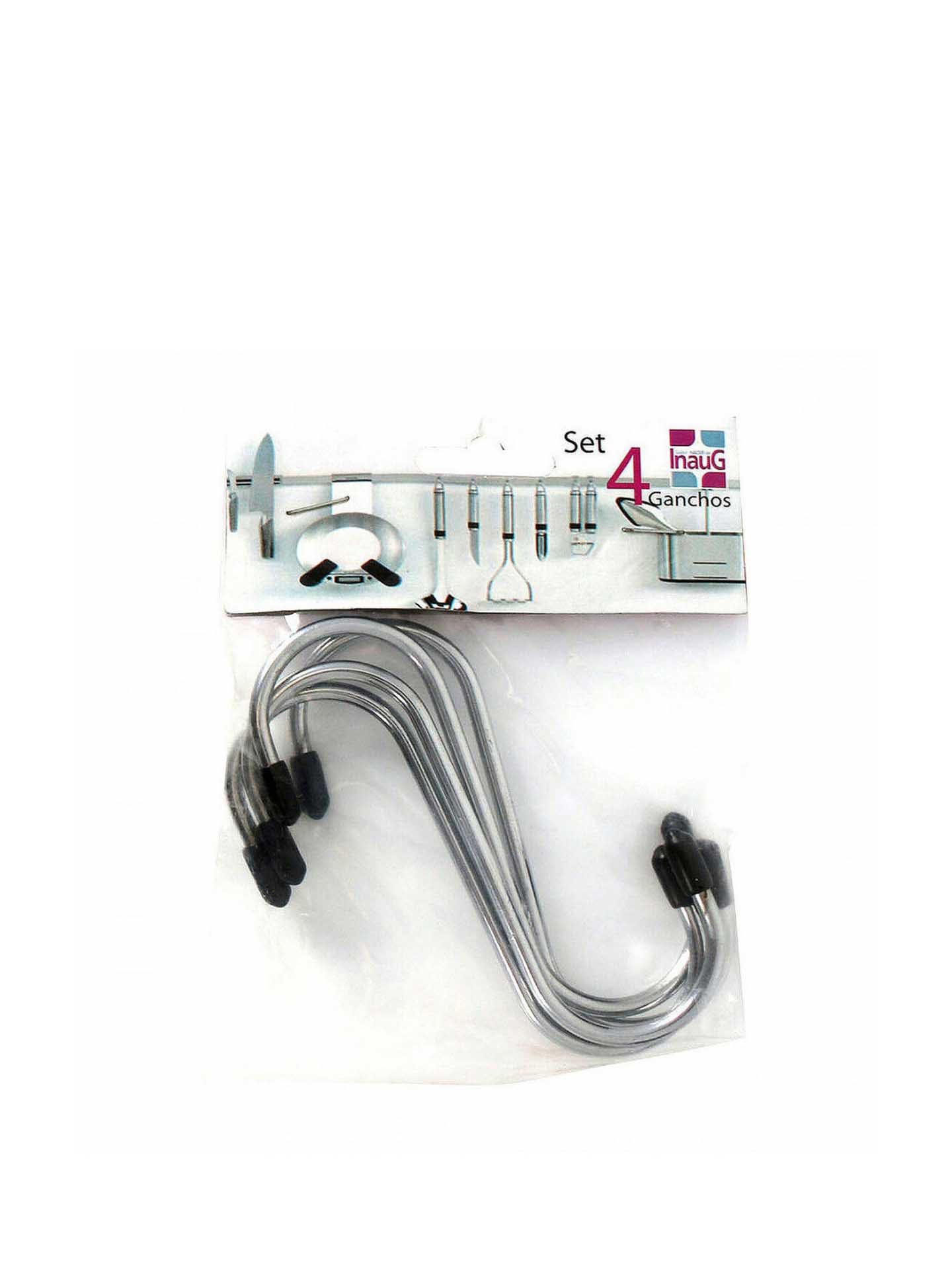 Gancho Cozinha Inox 10X7cm Pack 4